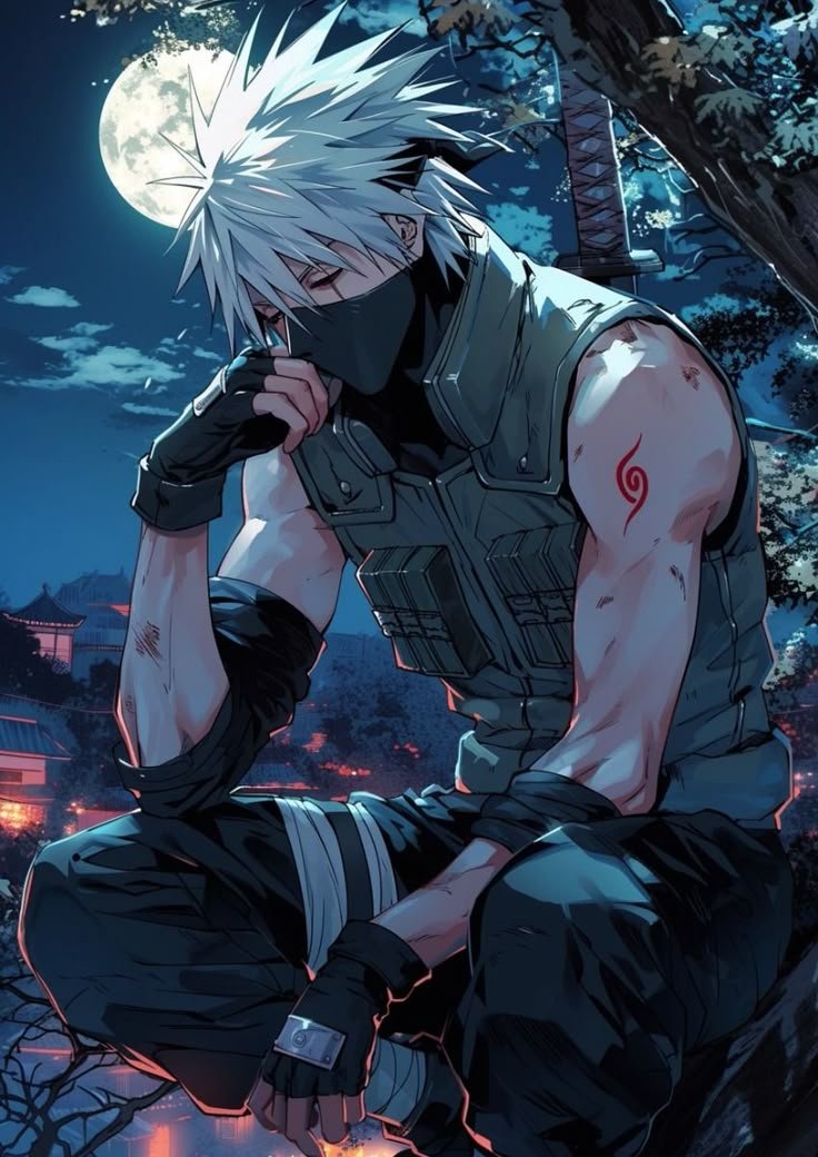 Kakashi Under Moonlight