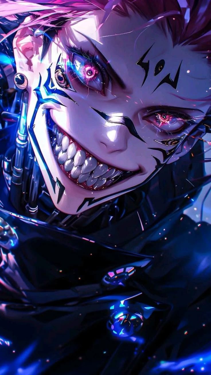 Cyberpunk Grinning Sukuna