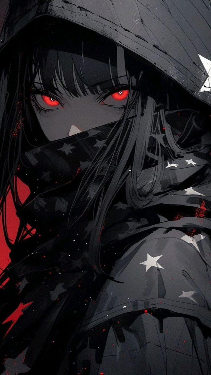Red Eyed Hooded Girl