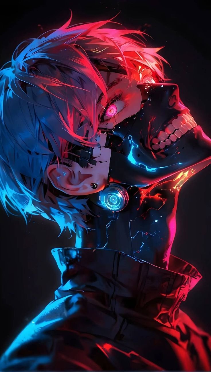 Neon Kaneki Mask