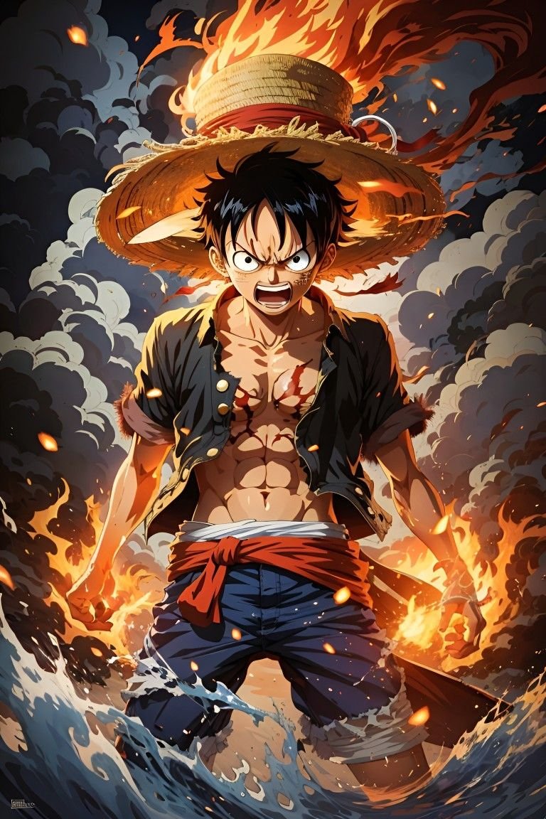 Luffy Flaming Strike