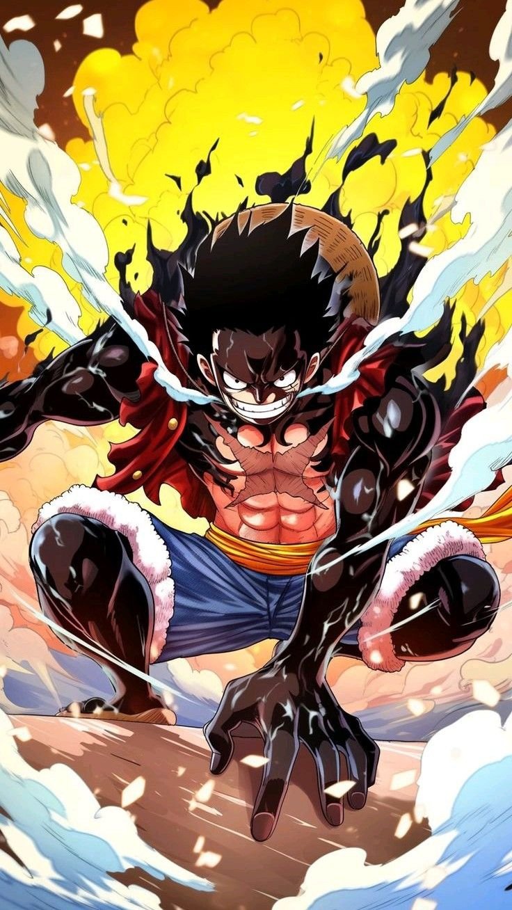 Luffy Gear 4 Snakeman — portrait composition