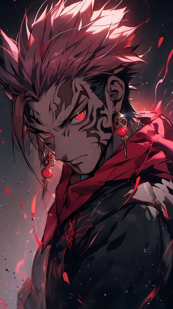 Sukuna Red Ember Portrait — portrait composition
