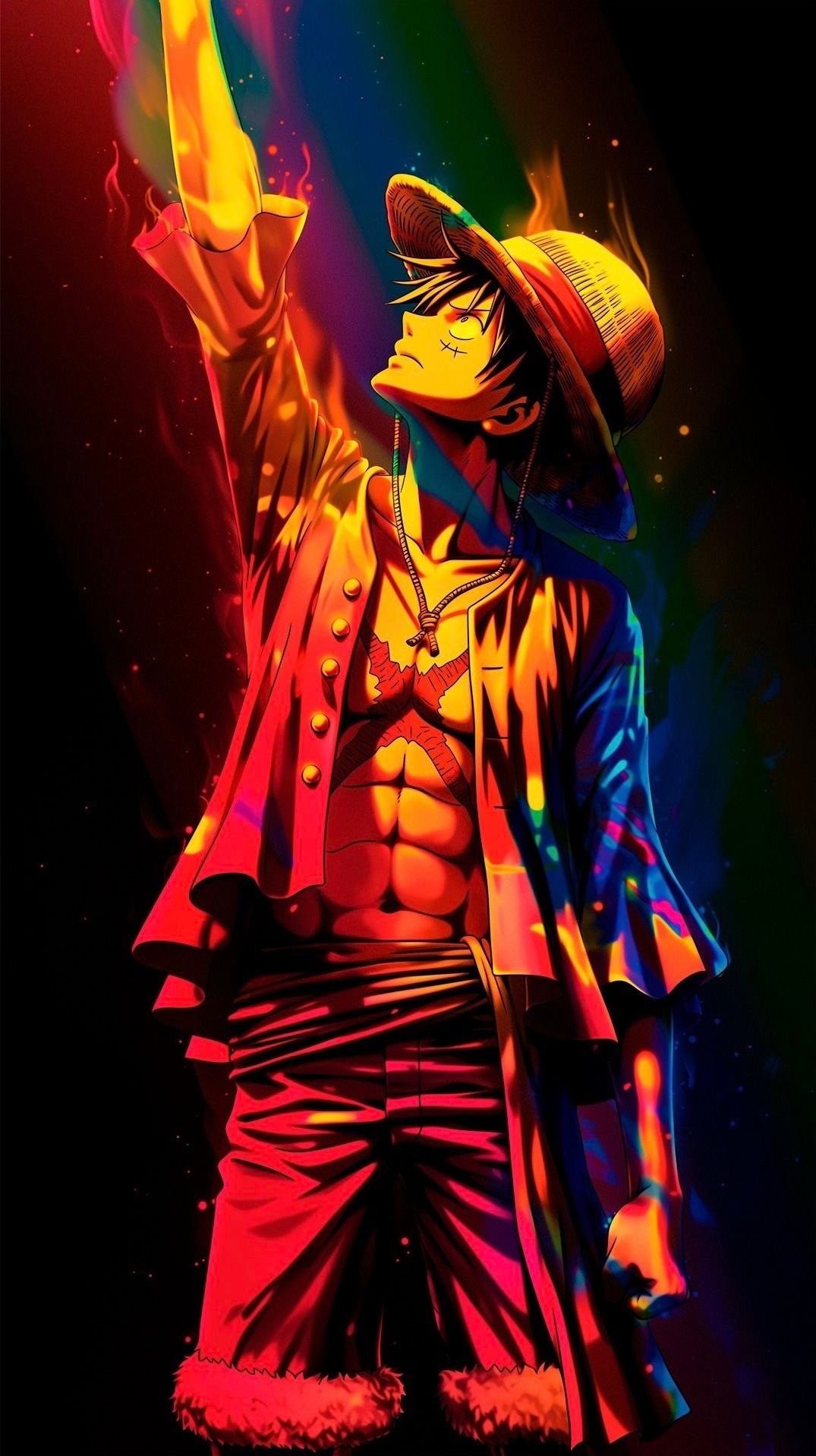 Luffy Colorful Aura
