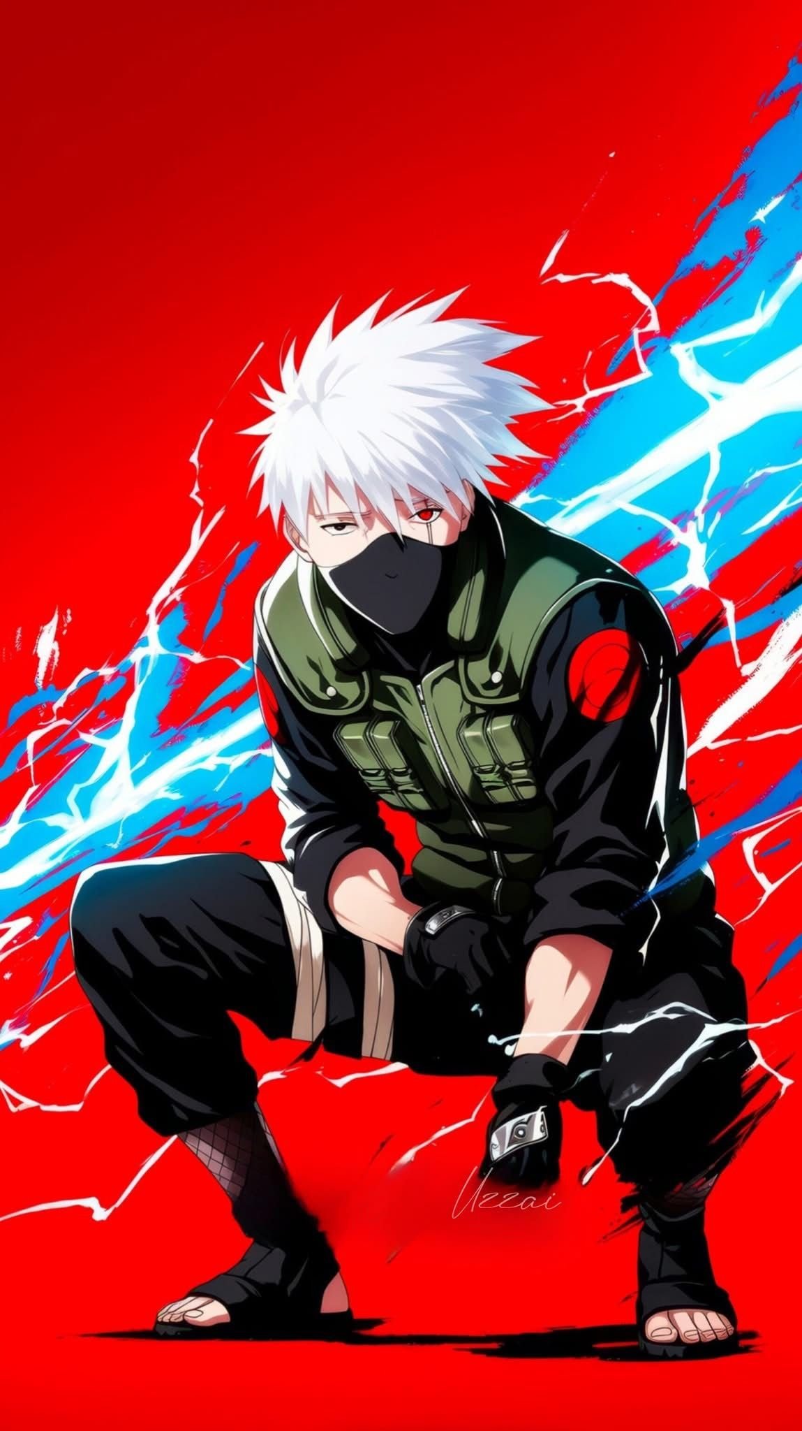 Kakashi Chidori Stance — portrait composition