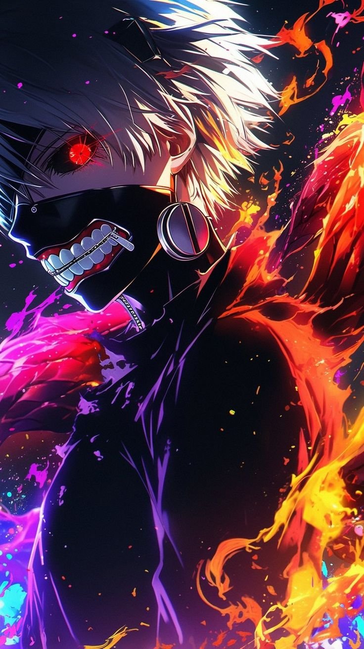 Kaneki Ghoul Mask Fire