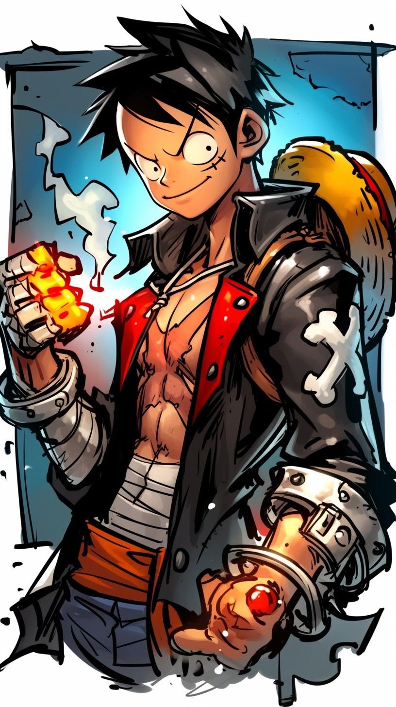 Luffy Pirate Jacket Portrait