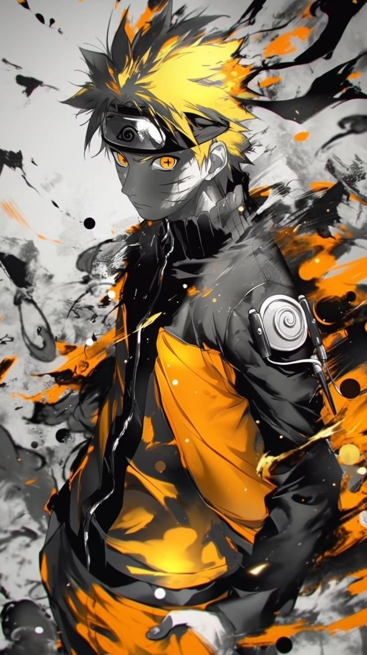 Naruto Orange Splatter Art