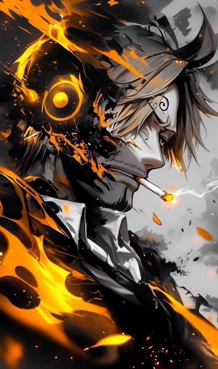 Sanji Orange Headphones