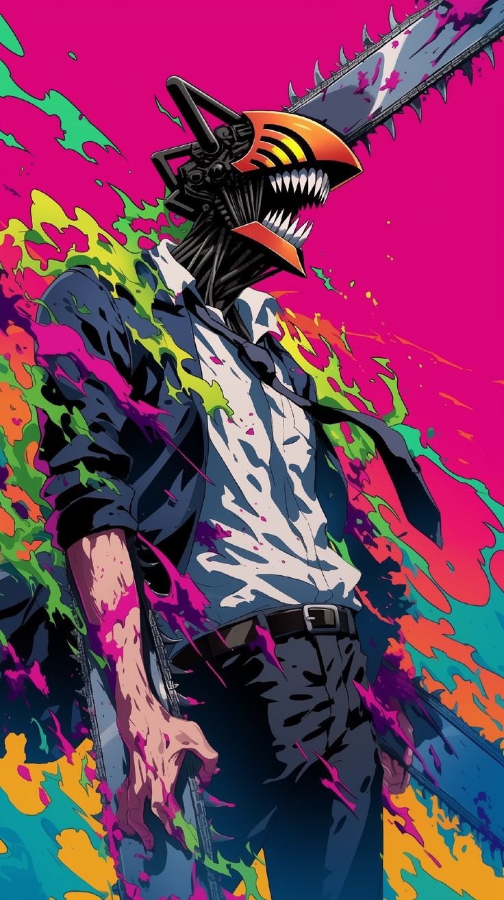 Chainsaw Man Pink Splash