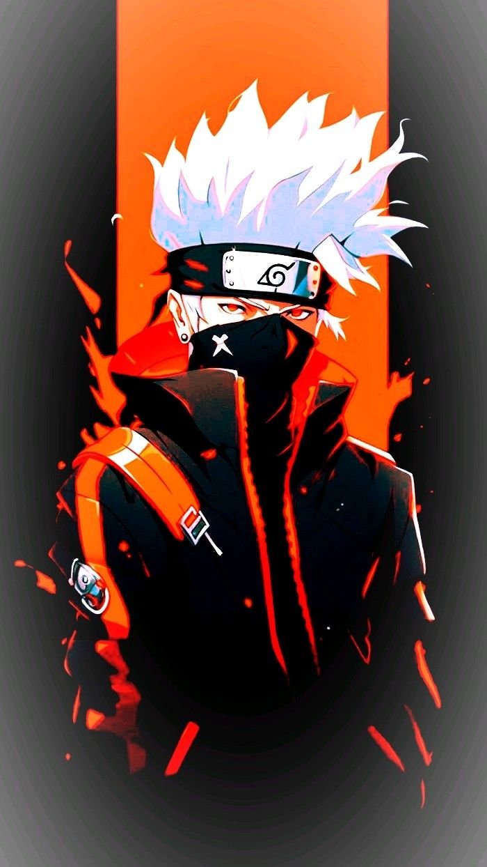 Kakashi Orange Black Portrait