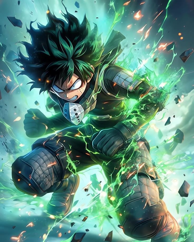 Deku Full Cowl Charge — portrait composition