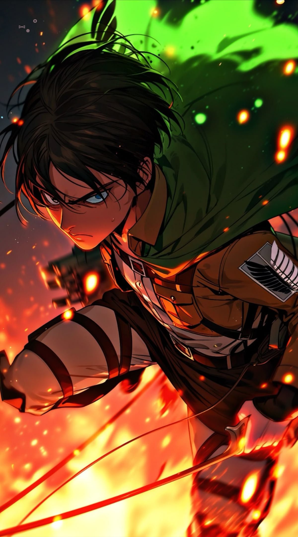 Scout Regiment Flames — portrait composition