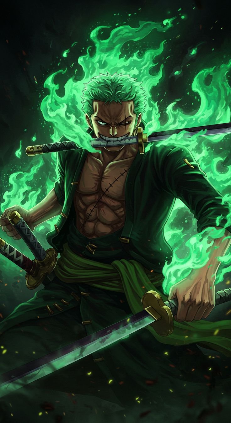 Zoro Green Flame Aura