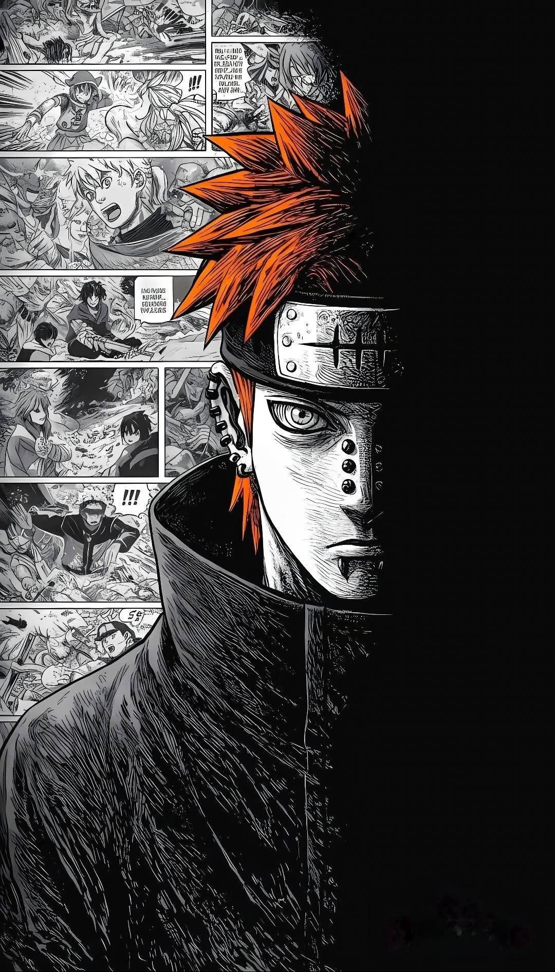 Pain Manga Split Portrait — portrait composition